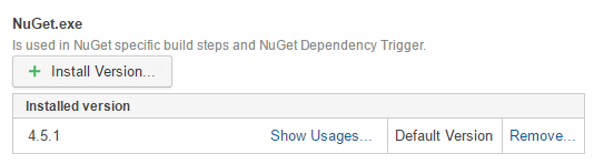 TeamCity. XUnit NuGet server
