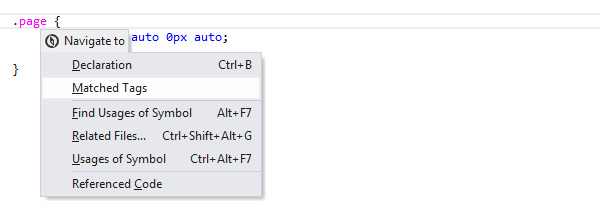 ReSharper Navigating from CSS style to matched tags