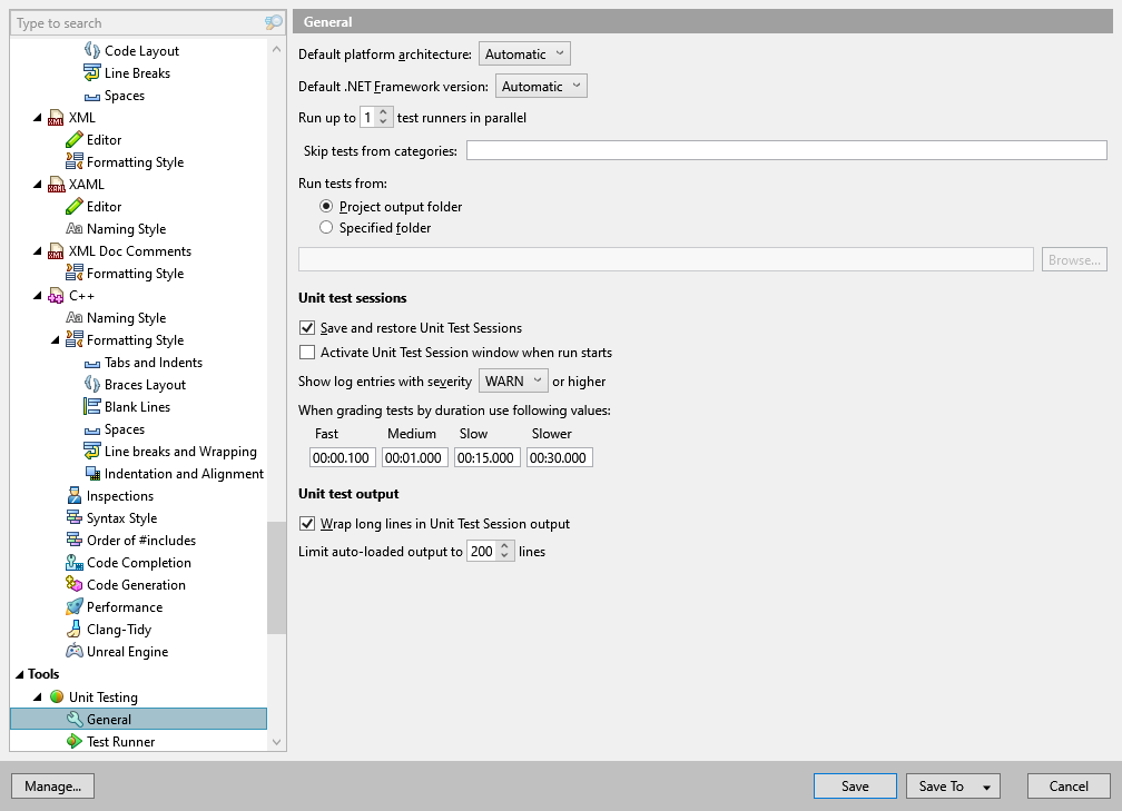 ReSharper options: Tools | Unit Testing | General