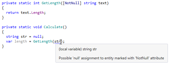 ReSharper detects possible NullReferenceException