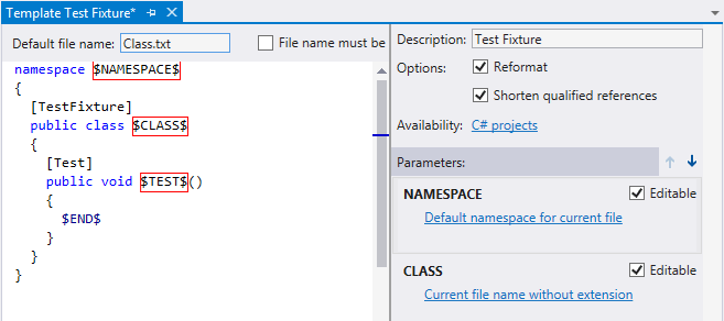 Creating unit tests with ReSharper