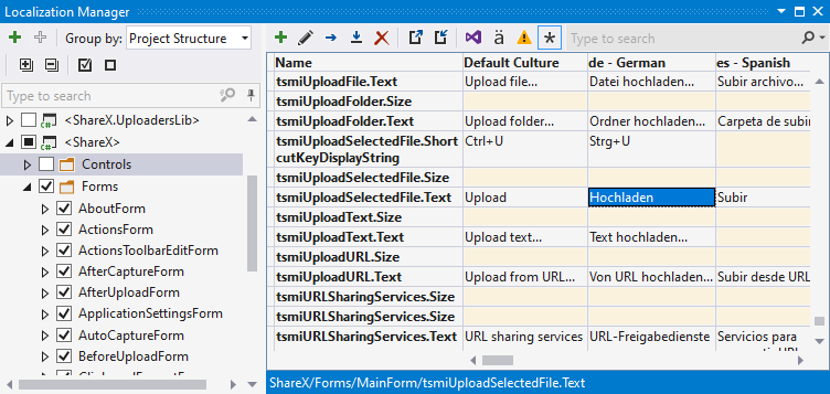 ReSharper: Localization Manager