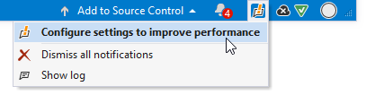 ReSharper: Performance guide status-bar notification