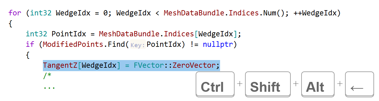 ReSharper C++: Move a line into the following region