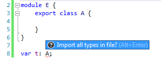 Importing missing namespace in TypeScript