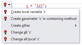 ReSharper: Undefined variable quick-fix