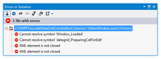 ReSharper: XAML errors in solution