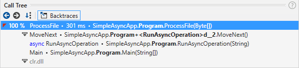 Async calls backtraces