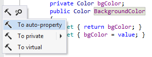 To auto-property context action