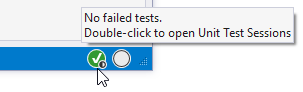 Test status on Visual Studio status bar