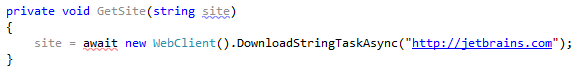 ReSharper: Missing async modifier quick-fix