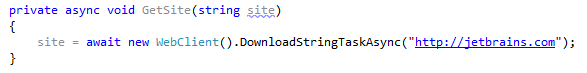 ReSharper: Missing async modifier quick-fix