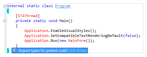 ReSharper: Namespace import fix for pasted code block