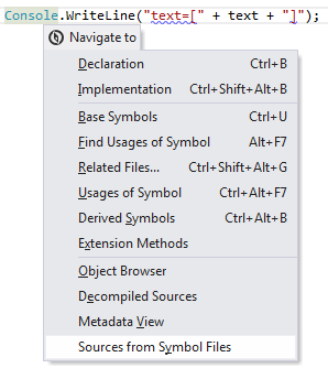 ReSharper: Navigating to external source file