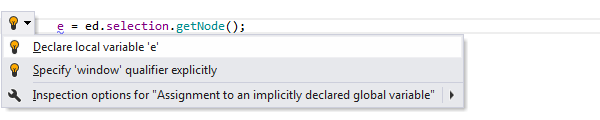 ReSharper: Declare local variable quick-fix in JavaScript