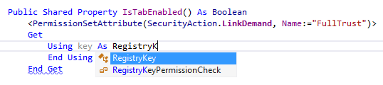 ReSharper: Code completion in VB.NET