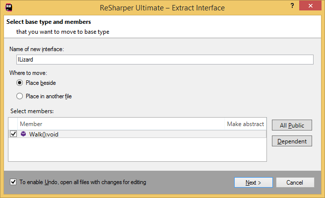 Creating a decorator with ReSharper