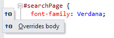 CSS hierarchy gutter mark