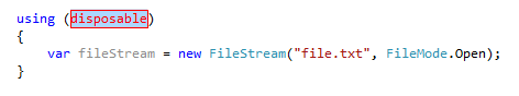 ReSharper: Surrounding statments with 'using'