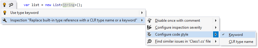 Changing code style preference for referencing C# built-in types