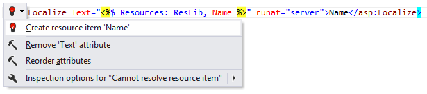 ReSharper: Create resource item quick-fix