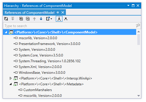 ReSharper: project references hierarchy