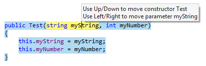 Rearranging code: selecting movable elements