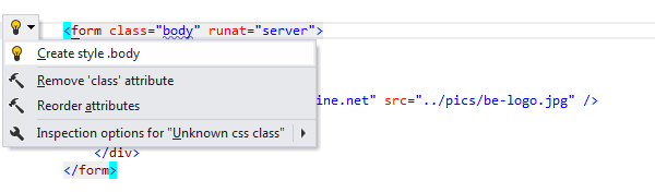 ReSharper: Create style quick-fix in CSS