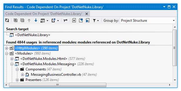 ReSharper: 'Find Dependent Code' in VB.NET