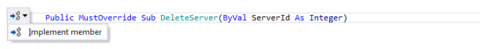 ReSharper: 'Implement member' context action in VB.NET
