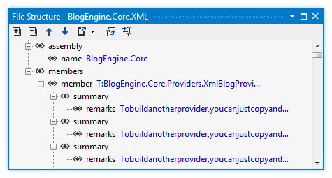 ReSharper: File Structure for XML files