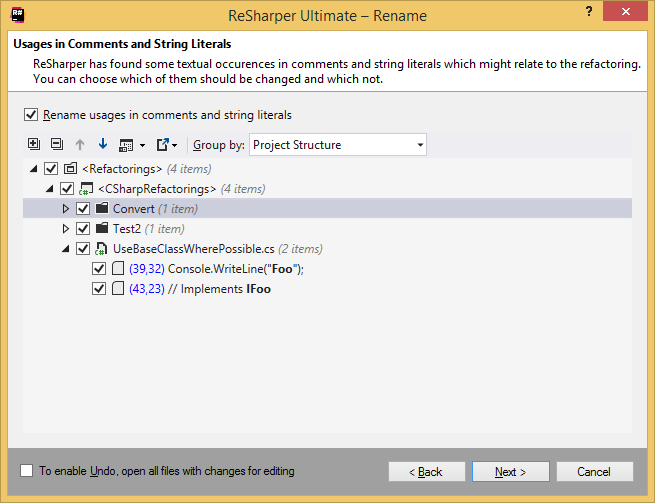 ReSharper: Rename refactoring