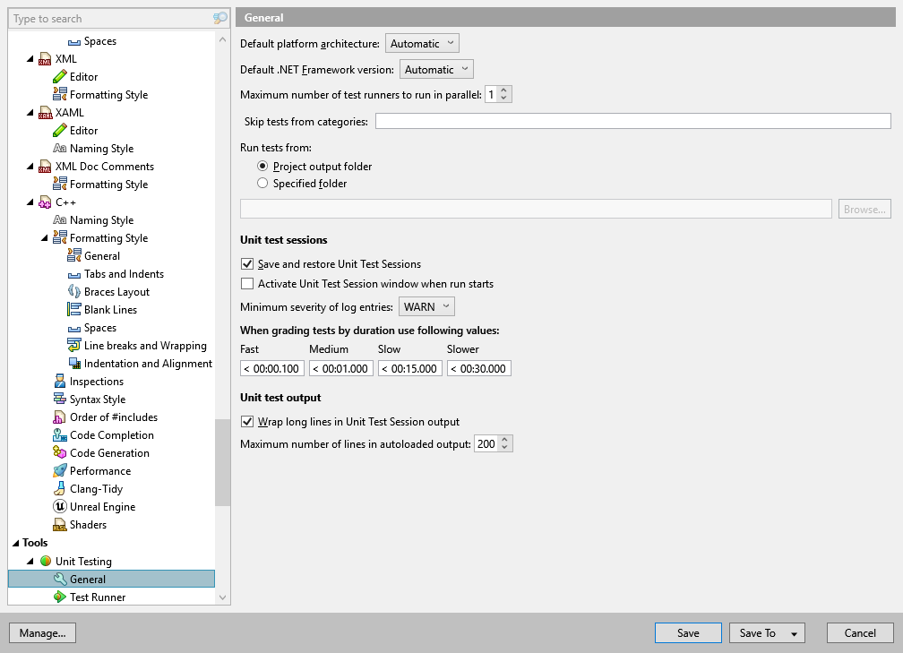 ReSharper options: Tools | Unit Testing | General