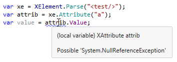 ReSharper detects possible NullReferenceException