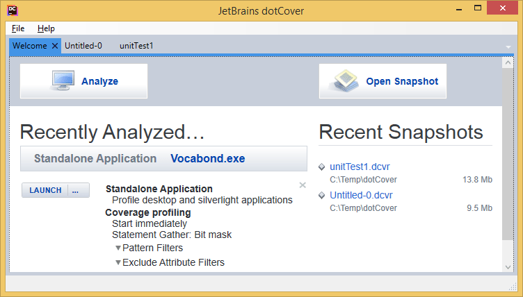 dotCover standalone application
