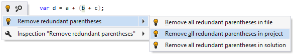 Removing redundant parentheses