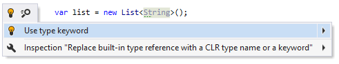 Built-in type usage style quick-fix Built-in type usage style quick-fix