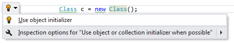 ReSharper: Converting assignment statements to object initializers