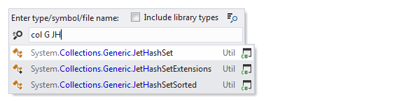 ReSharper: Navigating to type