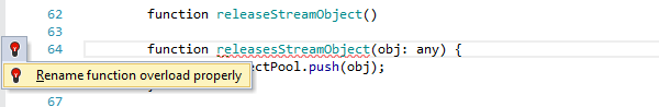 ReSharper: 'Rename function overload properly' quick-fix in TypeScript