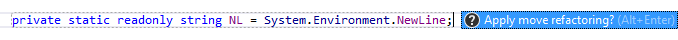 ReSharper refactorings: Inplace refactorings, move static members