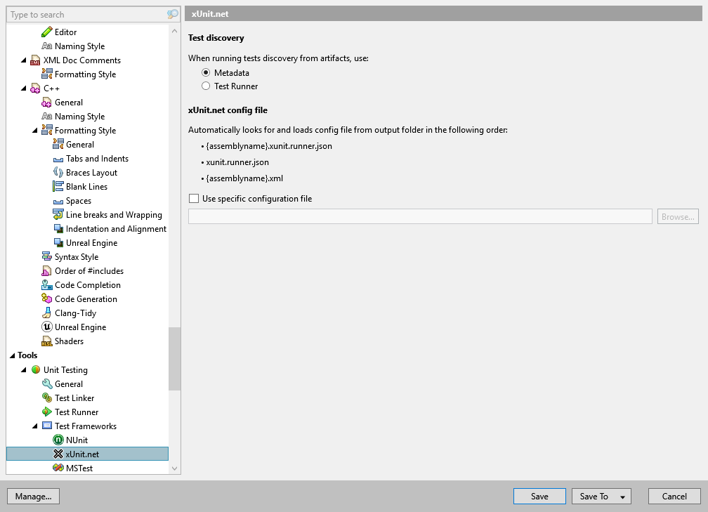 ReSharper options: Tools | Unit Testing | Test Frameworks | xUnit.net