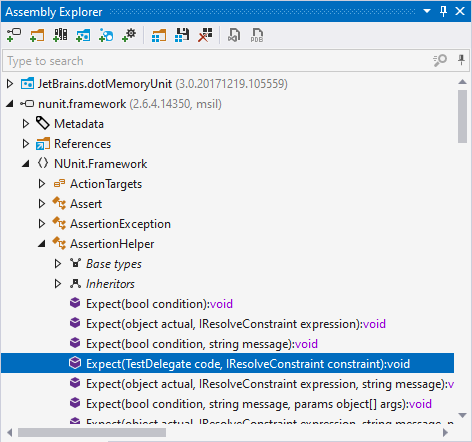 ReSharper's Assembly Explorer window