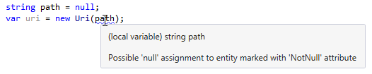 ReSharper detects possible NullReferenceException