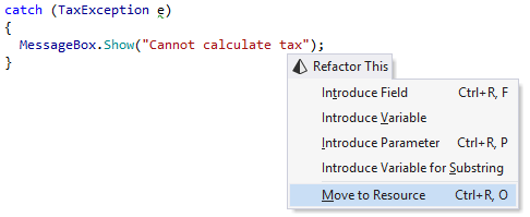 Applying the 'Move to Resource' refactoring