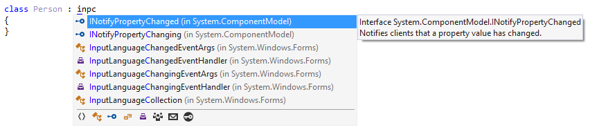 Completing interface name with CamelHumps