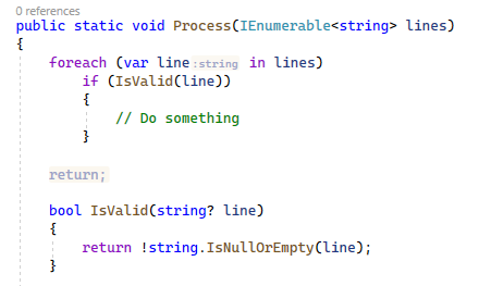 ReSharper: Inlay hints for trailing local functions