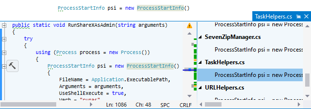 ReSharper. Studying symbol usages in the Peek Definition view