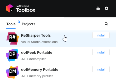 dotCover in the JetBrains Toolbox App