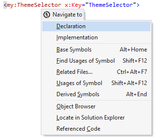 ReSharper's navigation features in XAML code